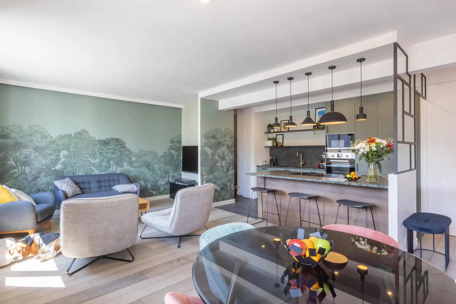 salon appartement rénové à Paris par Archibien salon appartement rénové à Paris par Archibien