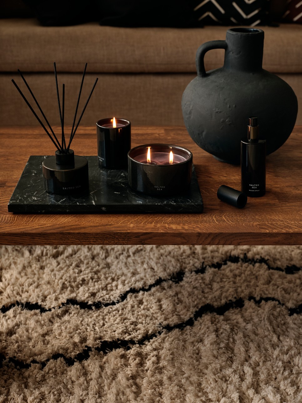table basse avec bougies table basse avec bougies