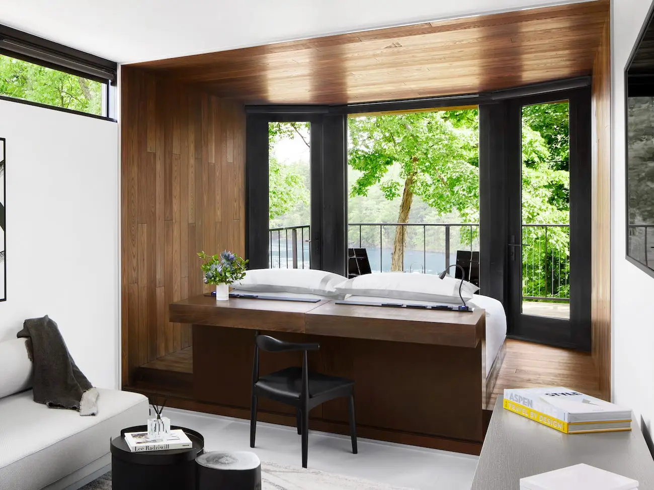 chambre design avec terrasse petite maison en bois de 40m2