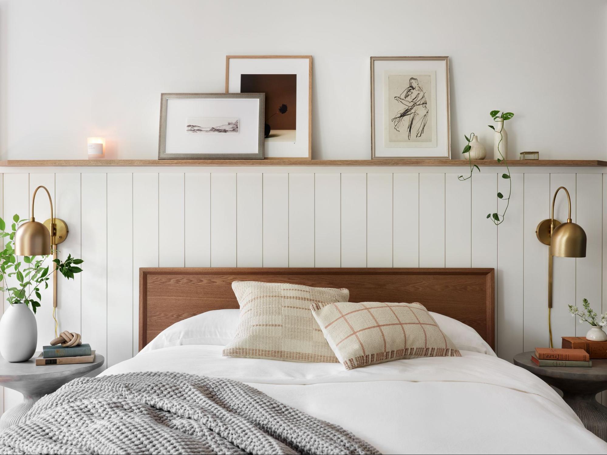 chambre tête de lit en bois