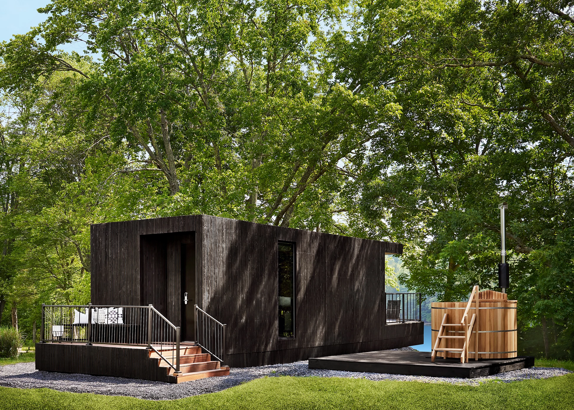façade petite maison en bois de 40m2