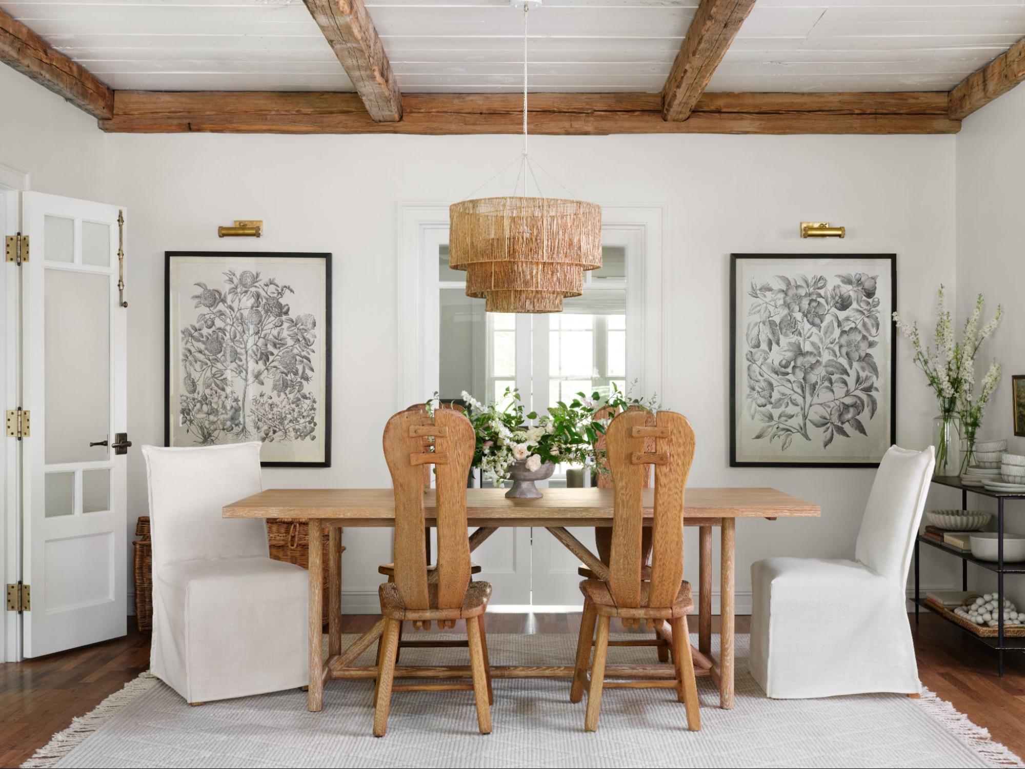 salle à manger décoration naturelle