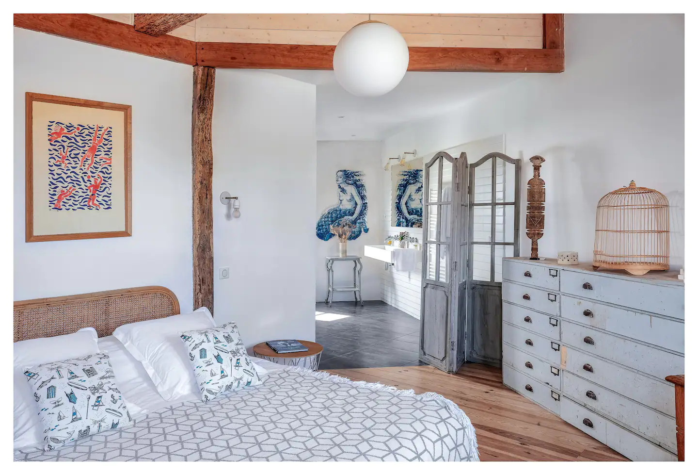 chambre avec poutres