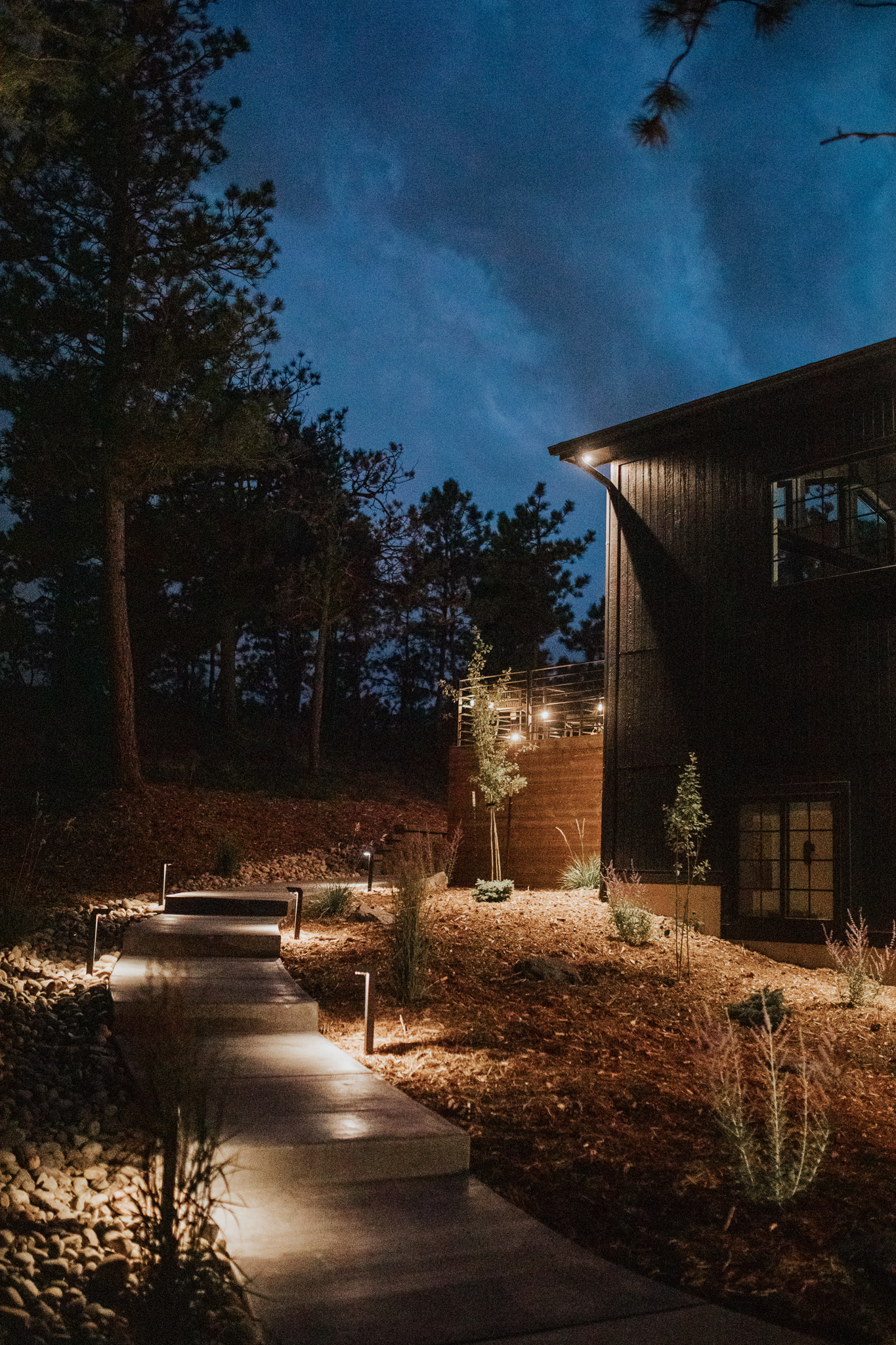 maison dans la forêt vue nuit maison dans la forêt vue nuit