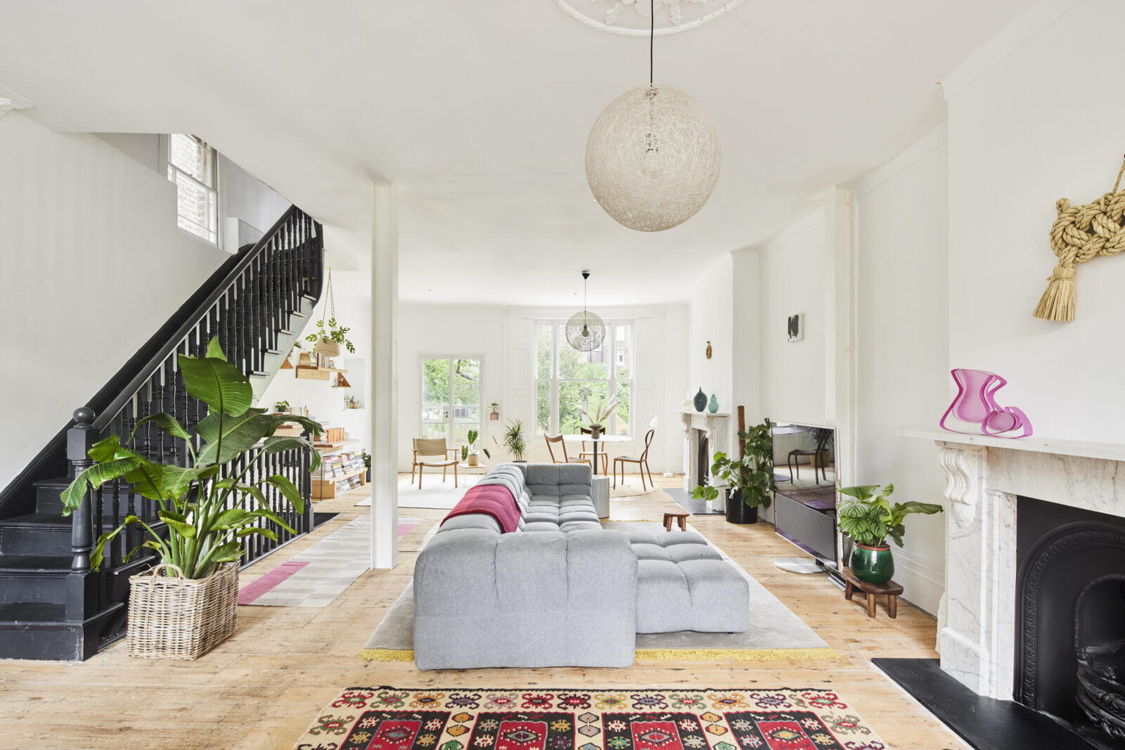 salon maison rénovée Londres