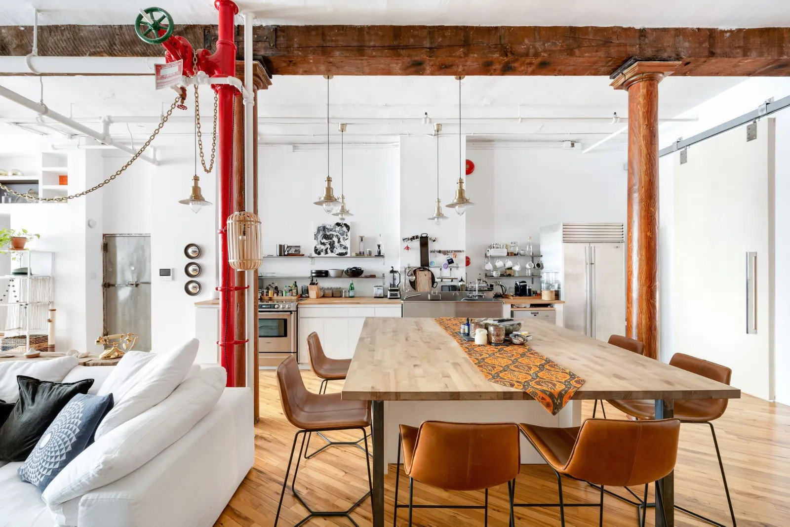 salon et cuisine ouverte loft Manhattan salon et cuisine ouverte loft Manhattan