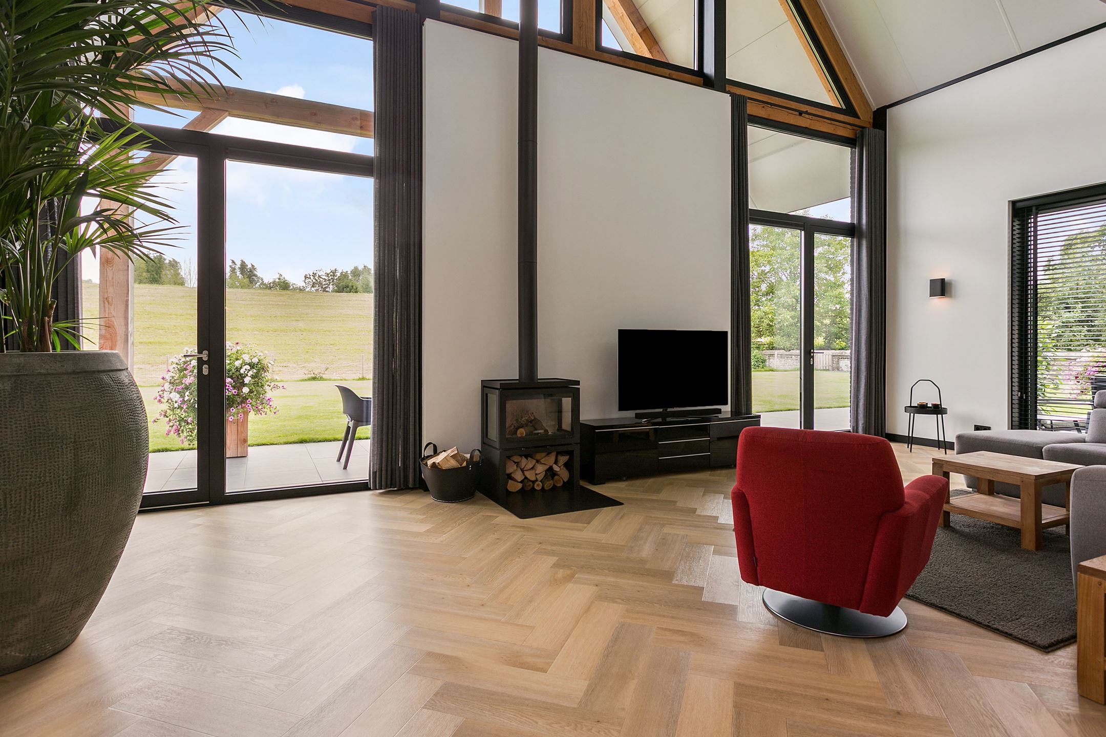 salon design maison contemporaine