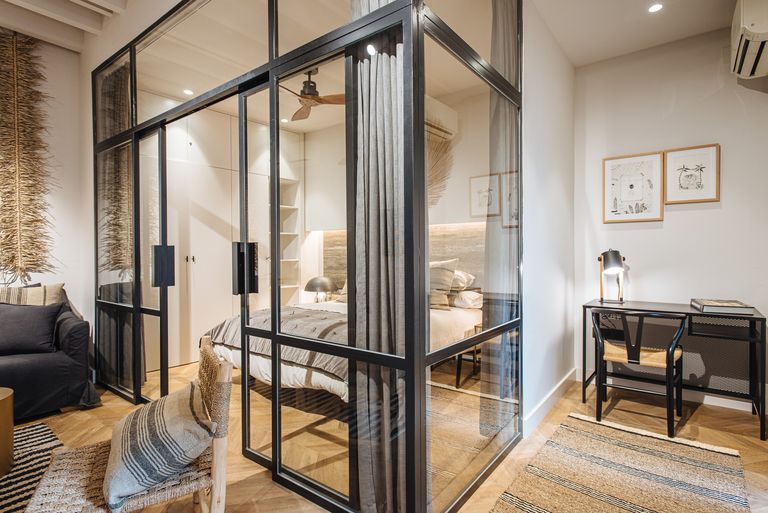 chambre vitrée et bureau petit duplex
