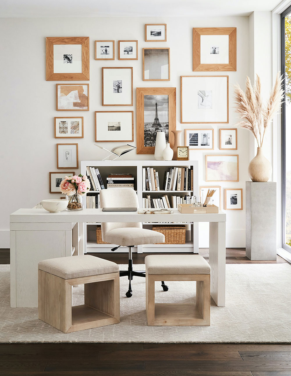 bureau avec mur de cadres décoration d bureau avec mur de cadres décoration d'automne