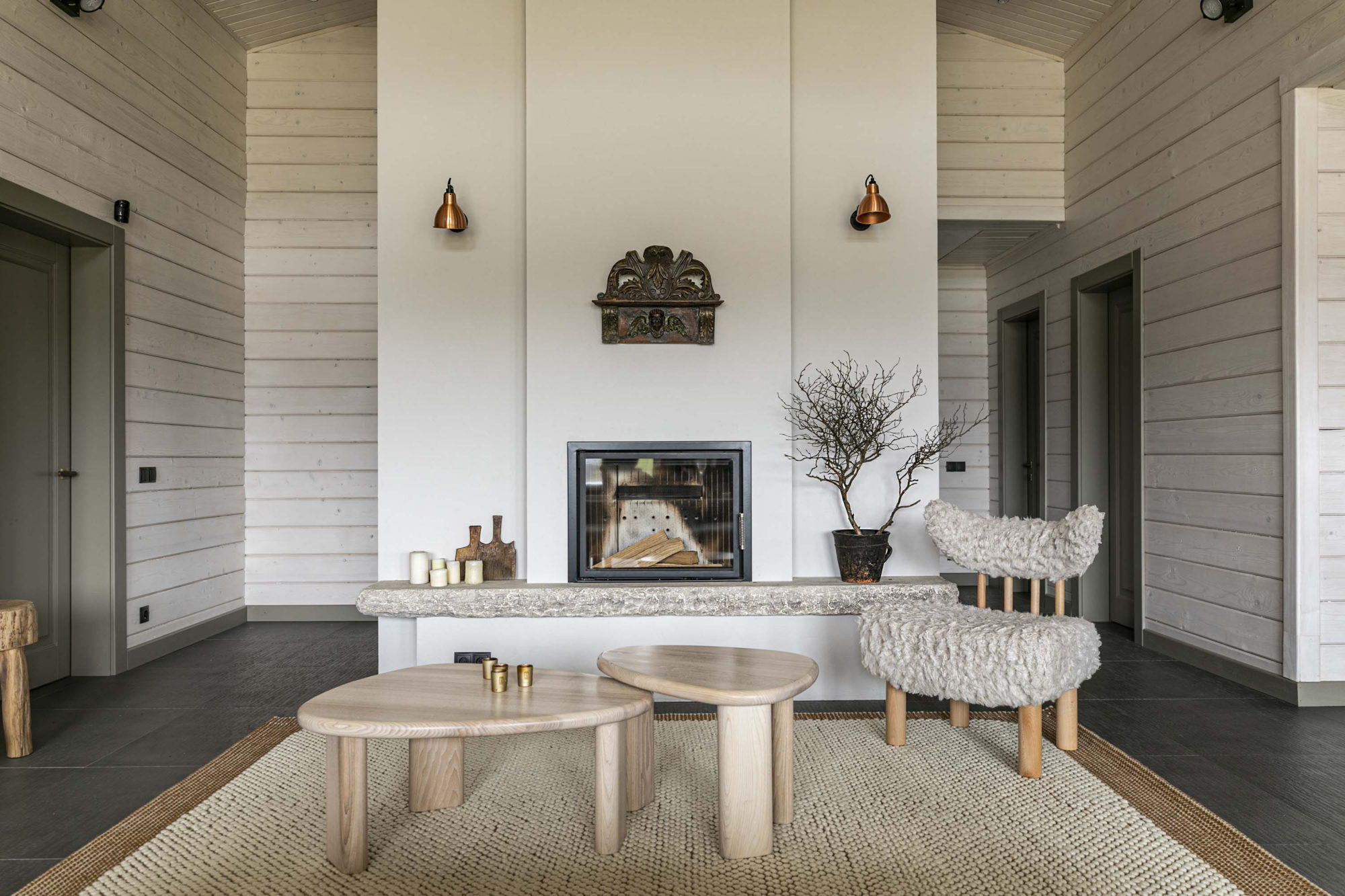 salon avec cheminée maison en bois salon avec cheminée maison en bois