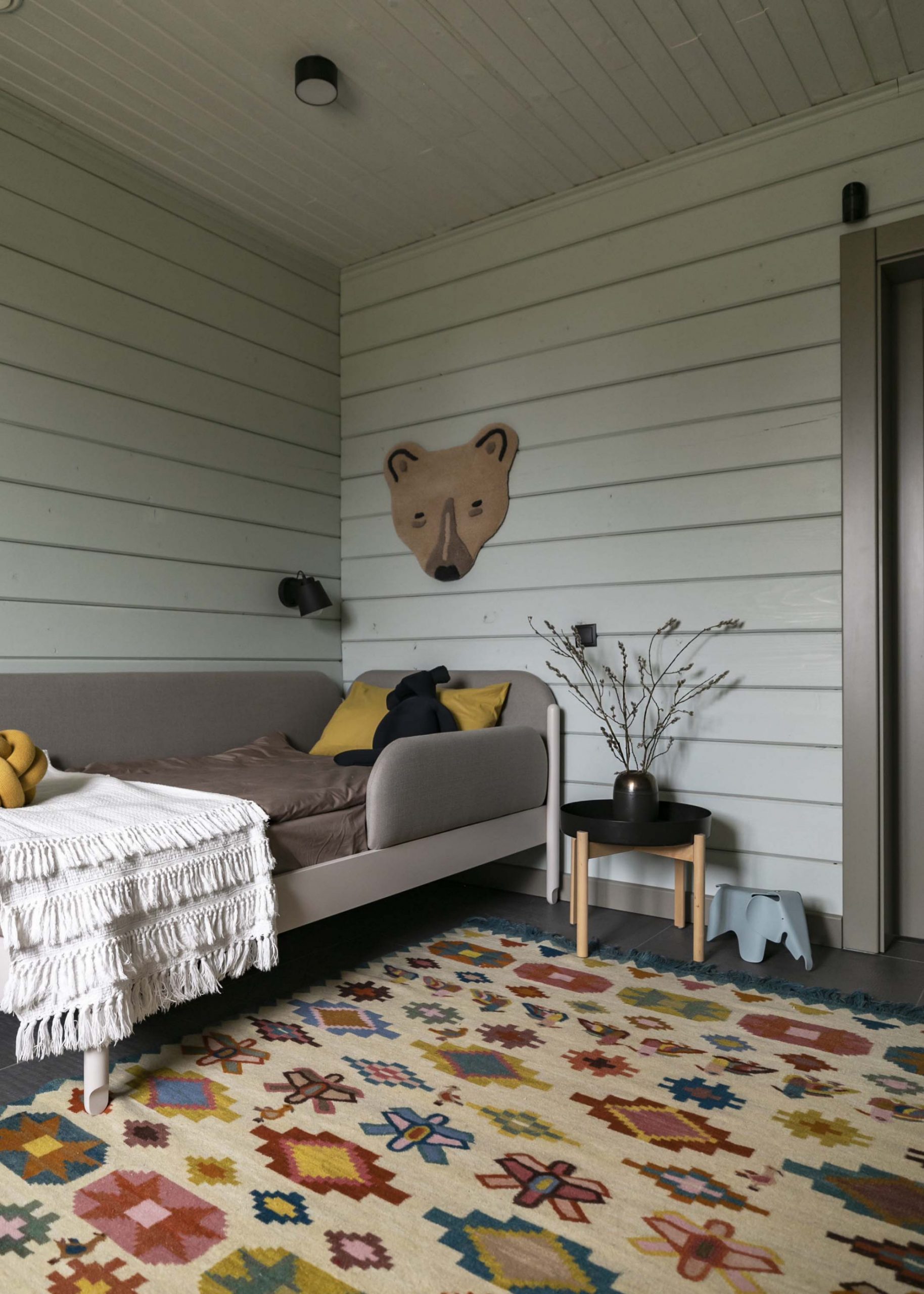 chambre d chambre d'enfant murs verts