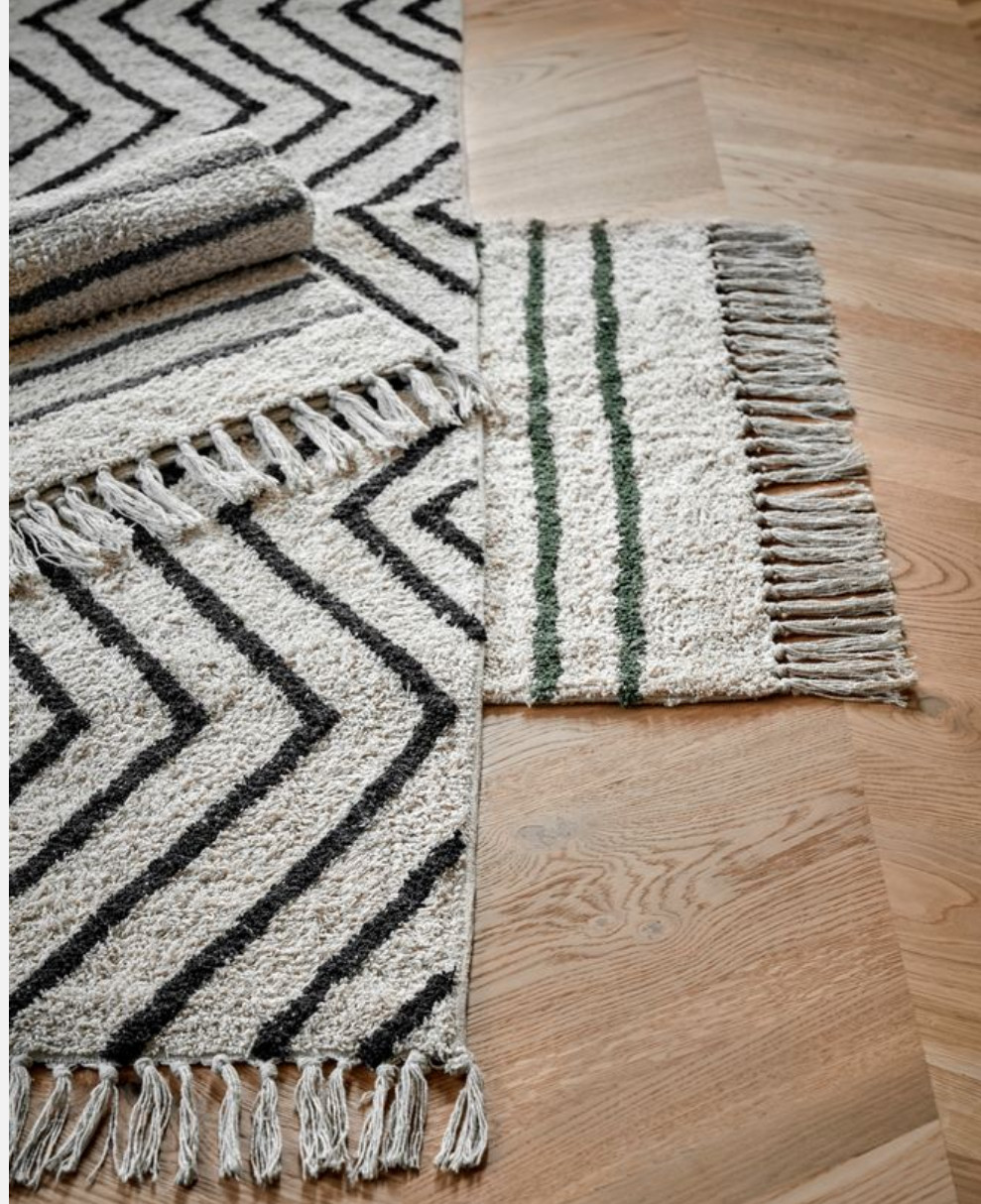 tapis coton beige et noir tapis coton beige et noir