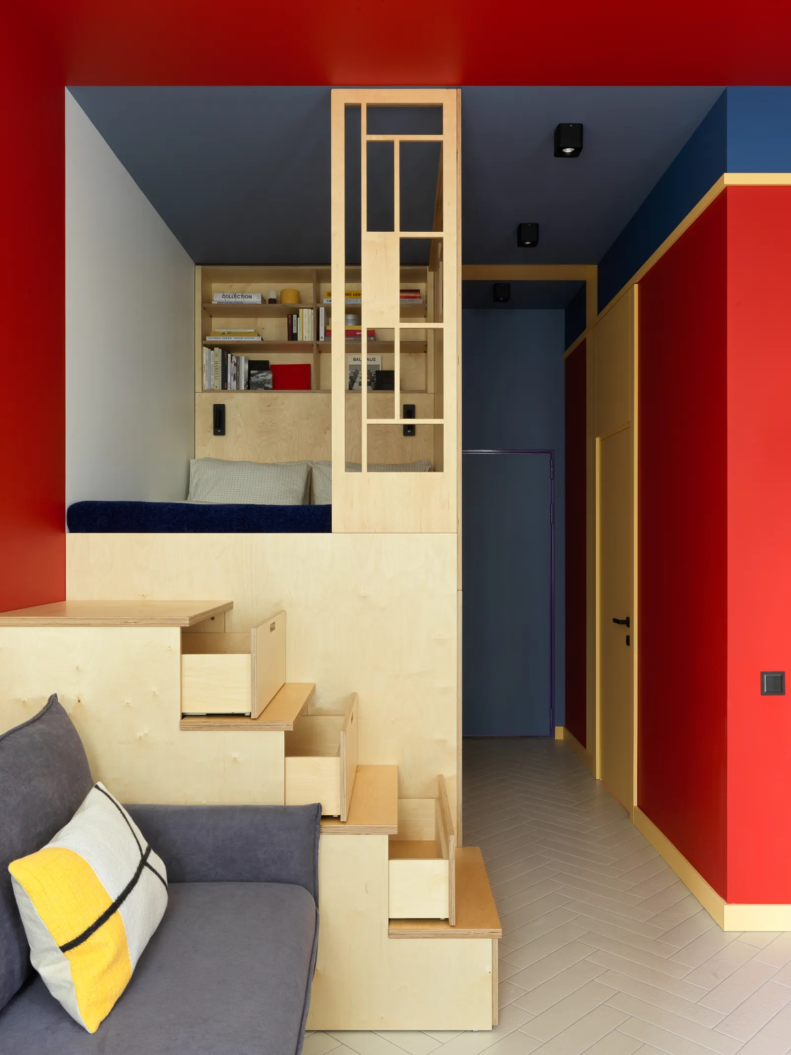 aménager un studio de 27m2 salon et coin chambre