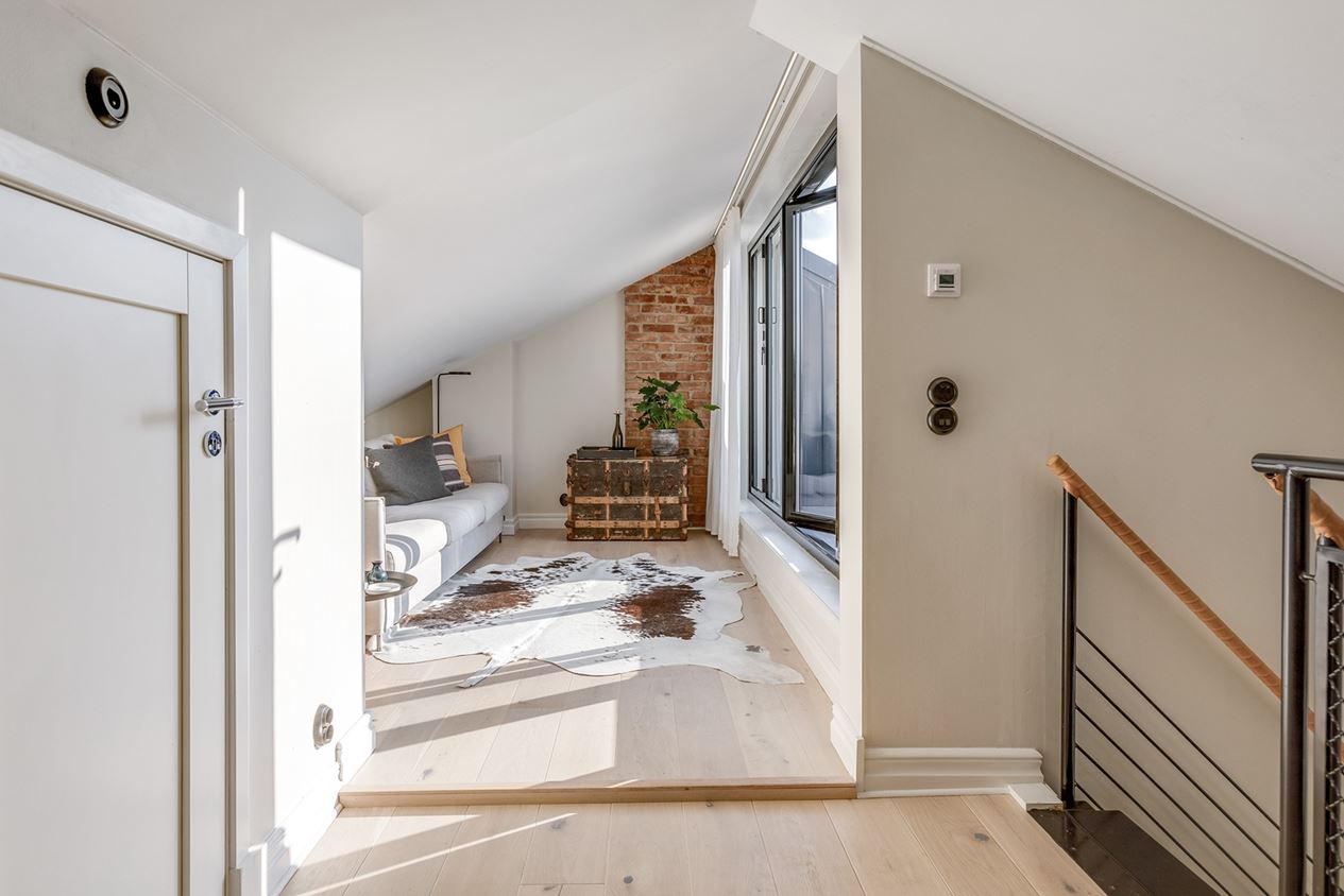 mezzanine appartement avec poutres
