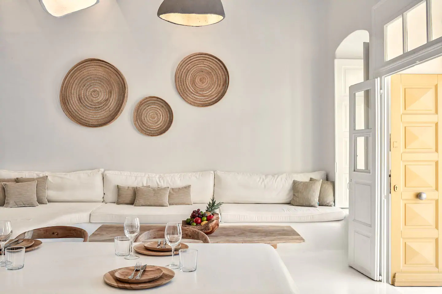 salon maison blanche à Mykonos salon maison blanche à Mykonos