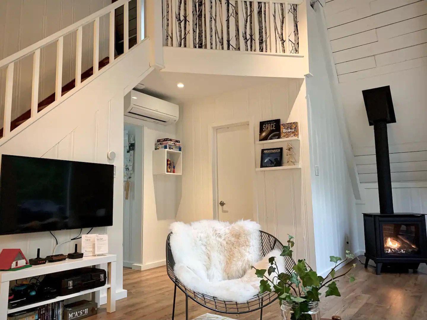 salon maison en bois