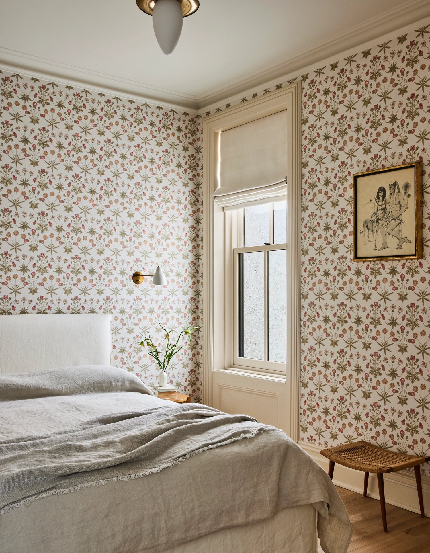 chambre papier-peint William Morris