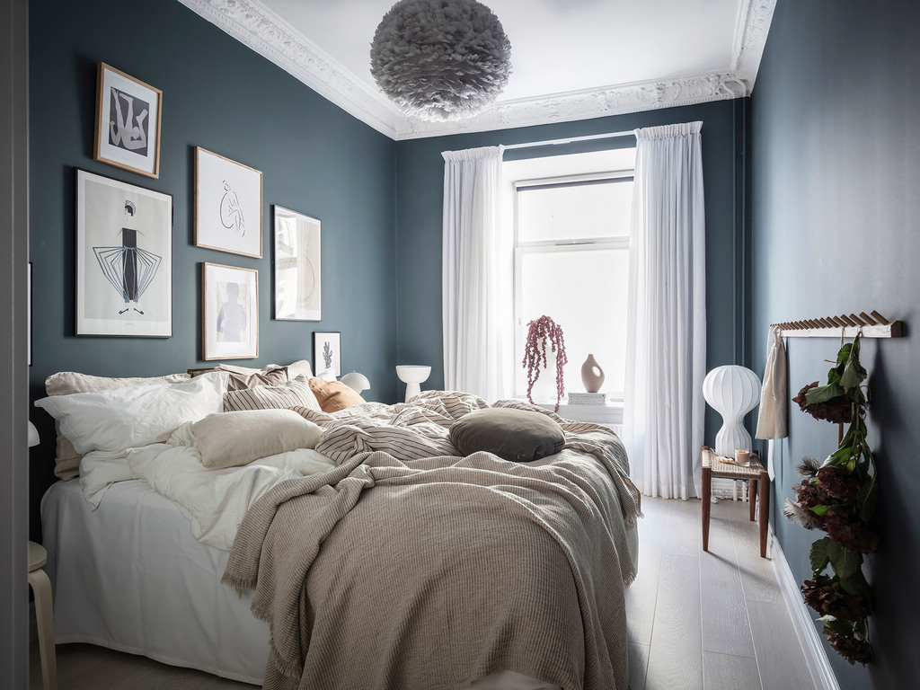 chambre bleue avec moulures chambre bleue avec moulures