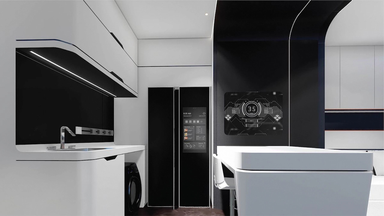 cuisine mini maison de 35m2 pour 4