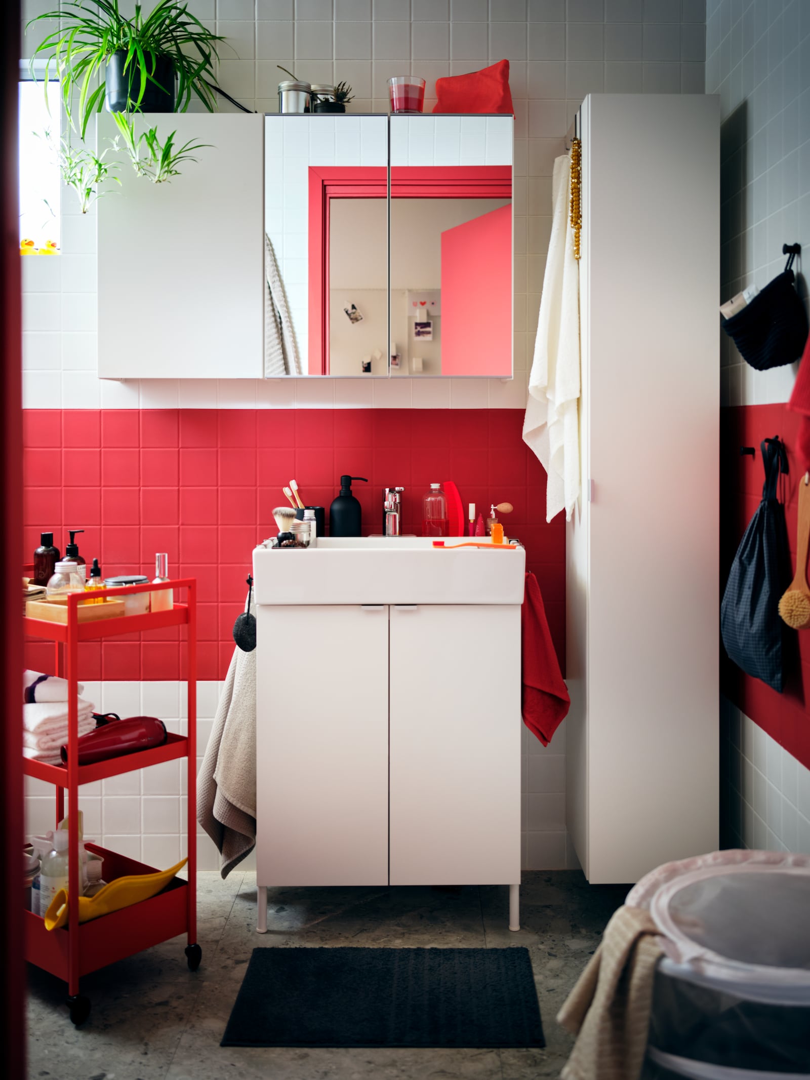 salle de bain rouge salle de bain rouge