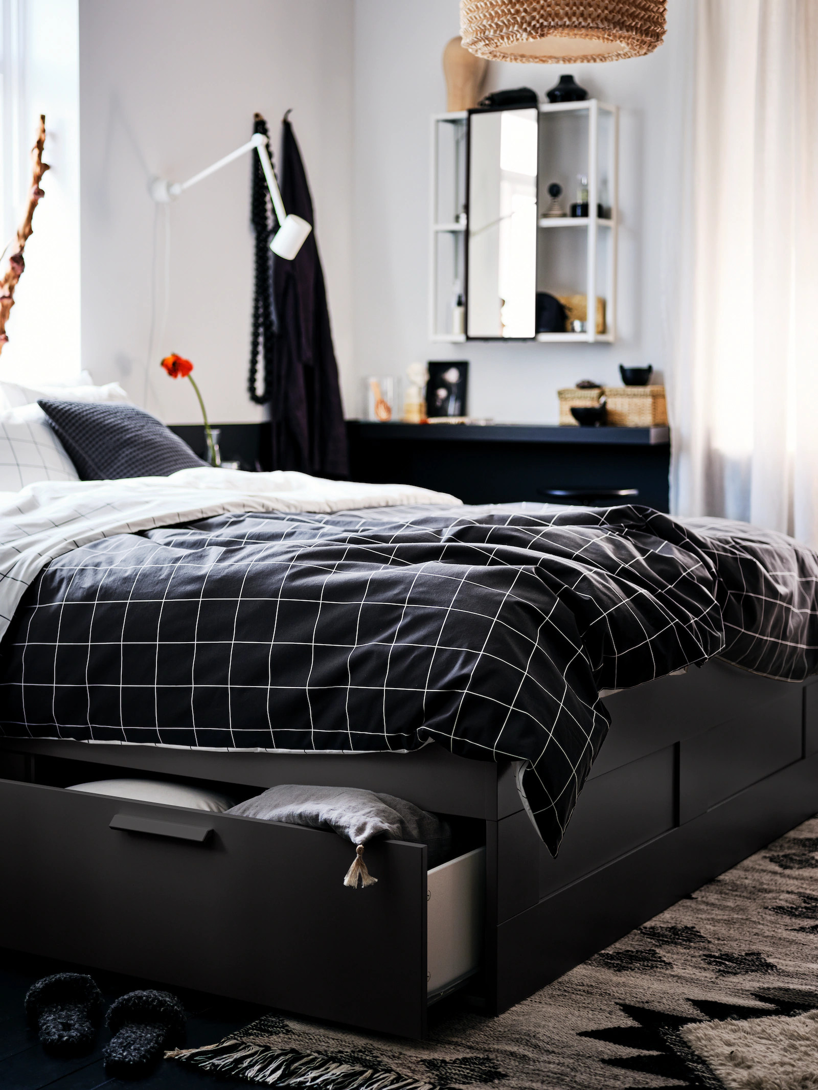 chambre noire et blanche IKEA chambre noire et blanche IKEA