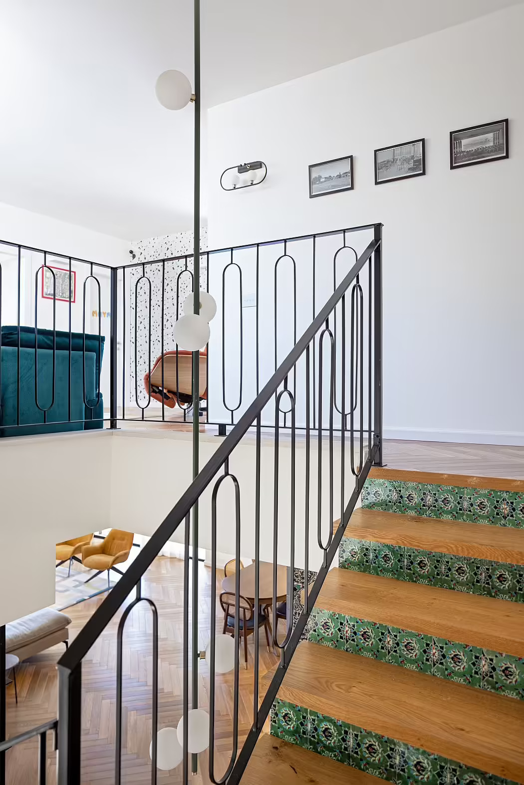 escalier carrelage et bois