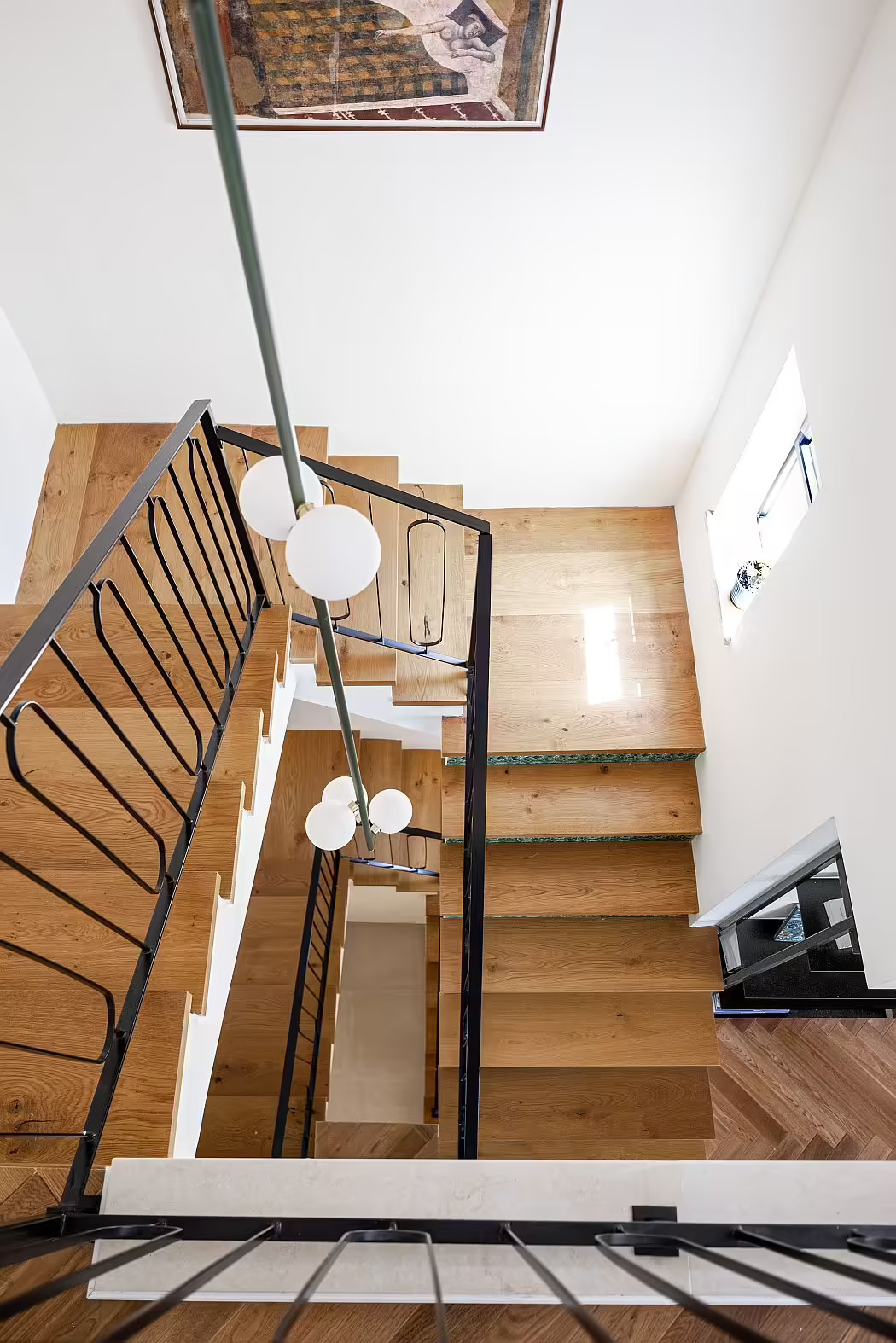 escalier bois et carrelage