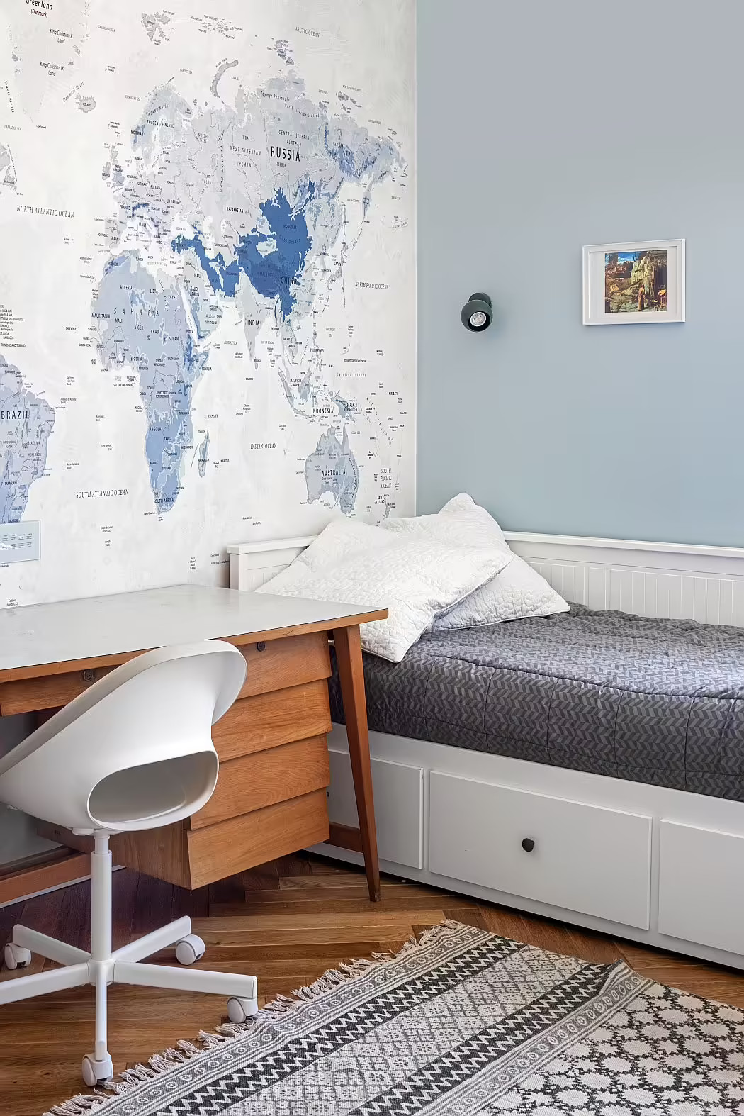 chambre enfant papier-peint carte