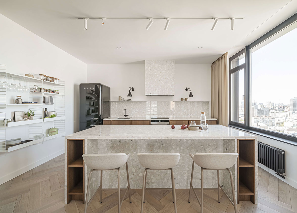 cuisine avec îlot décoration design
