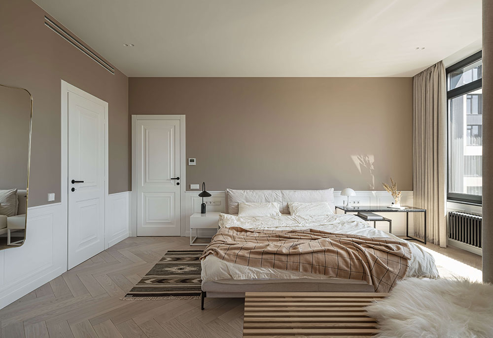 chambre mur terracotta