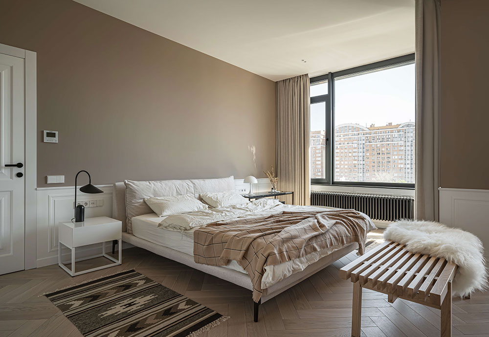 chambre mur terracotta
