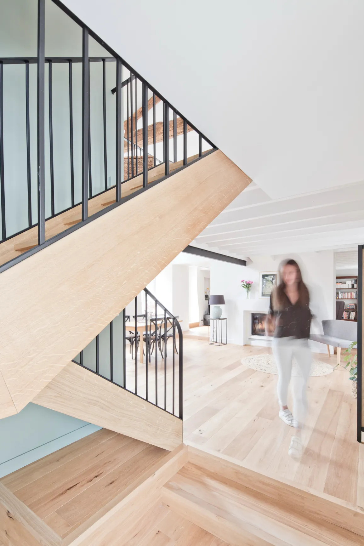 escalier design bois et acier