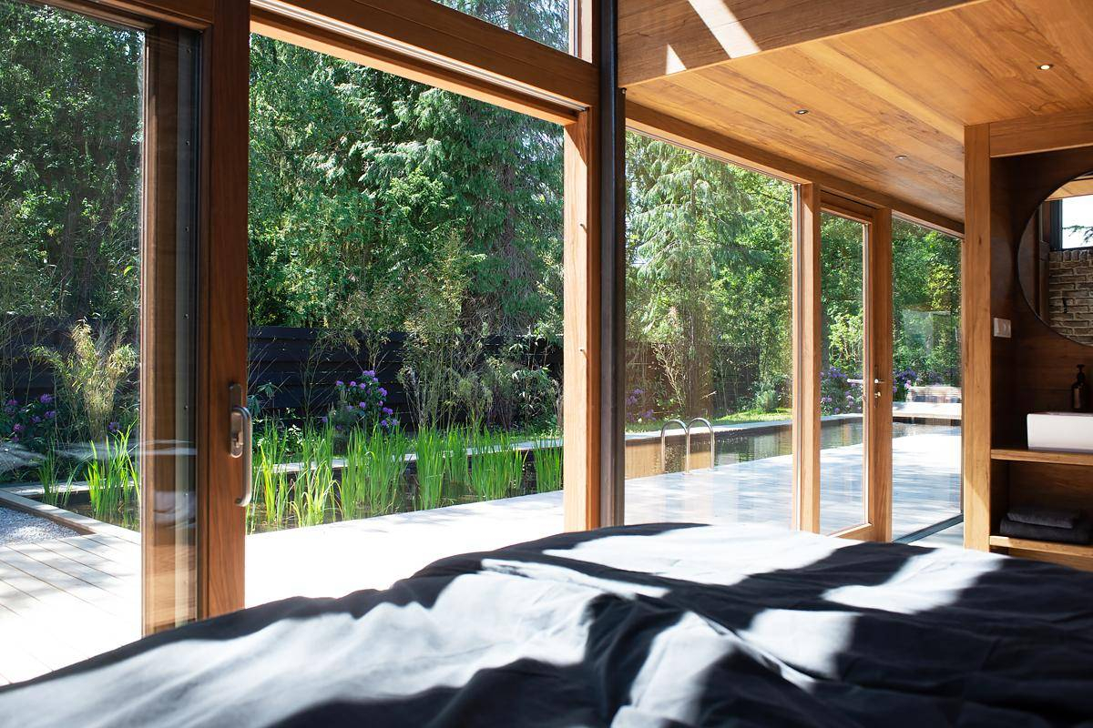 vue jardin depuis chambre 