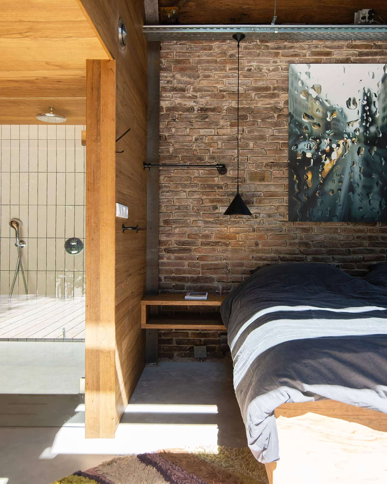 chambre avec salle de bain design