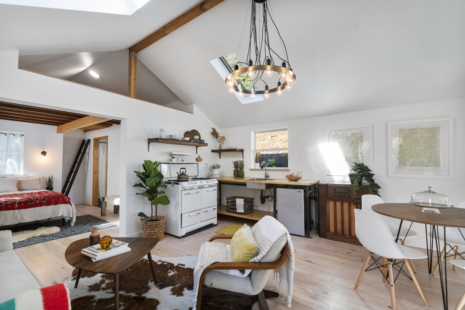 salon et cuisine mini maison en bois 40m2