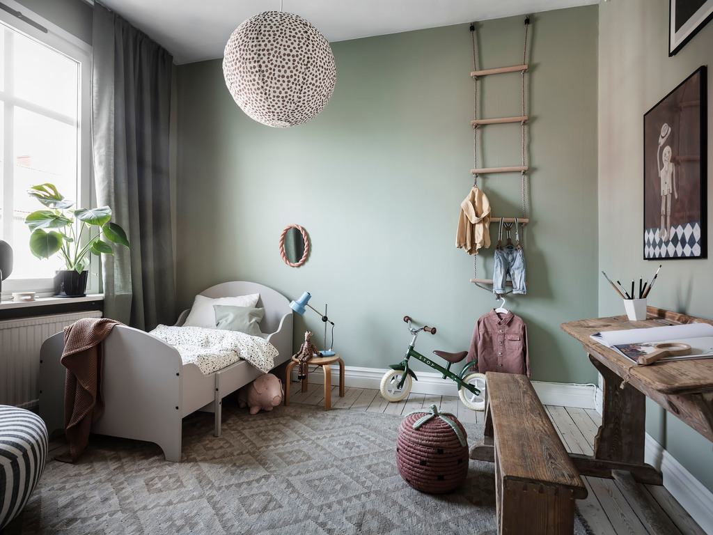 chambre enfant verte