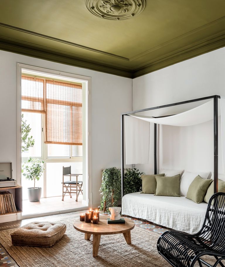 salon avec plafond vert olive salon avec plafond vert olive