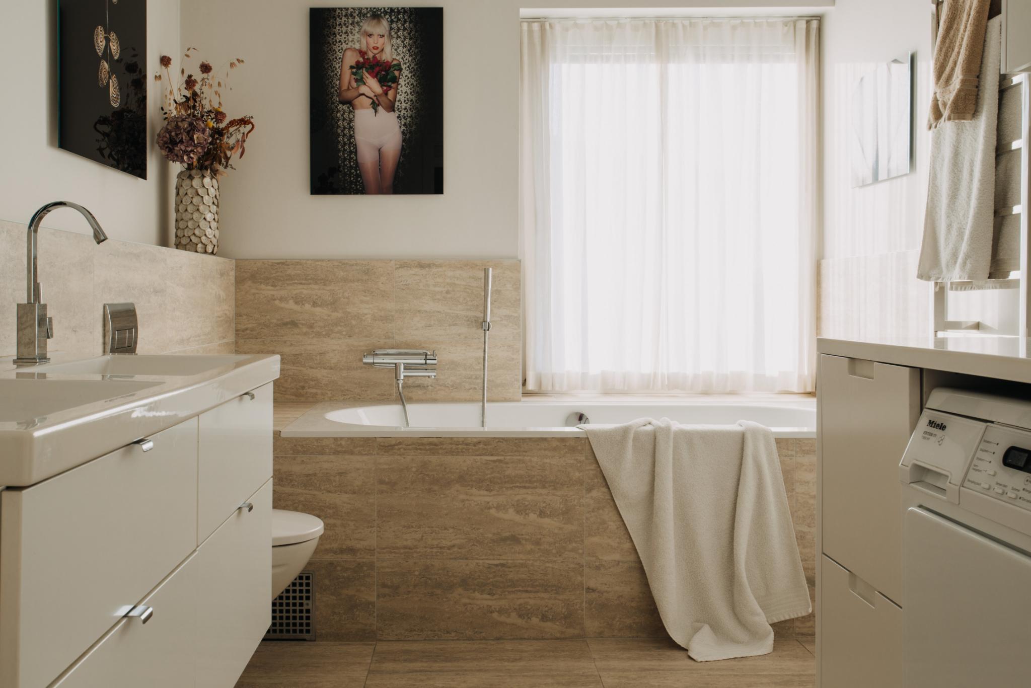 salle de bain travertin