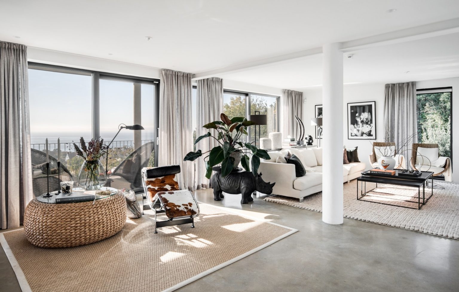 salon maison contemporaine