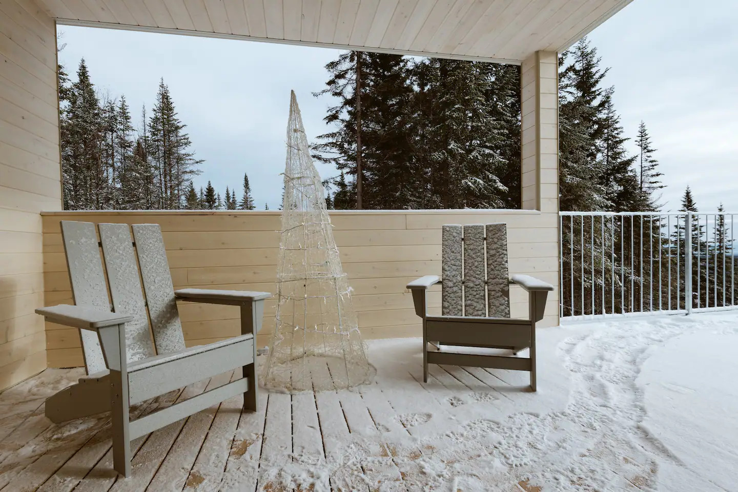 terrasse maison dans la neige terrasse maison dans la neige