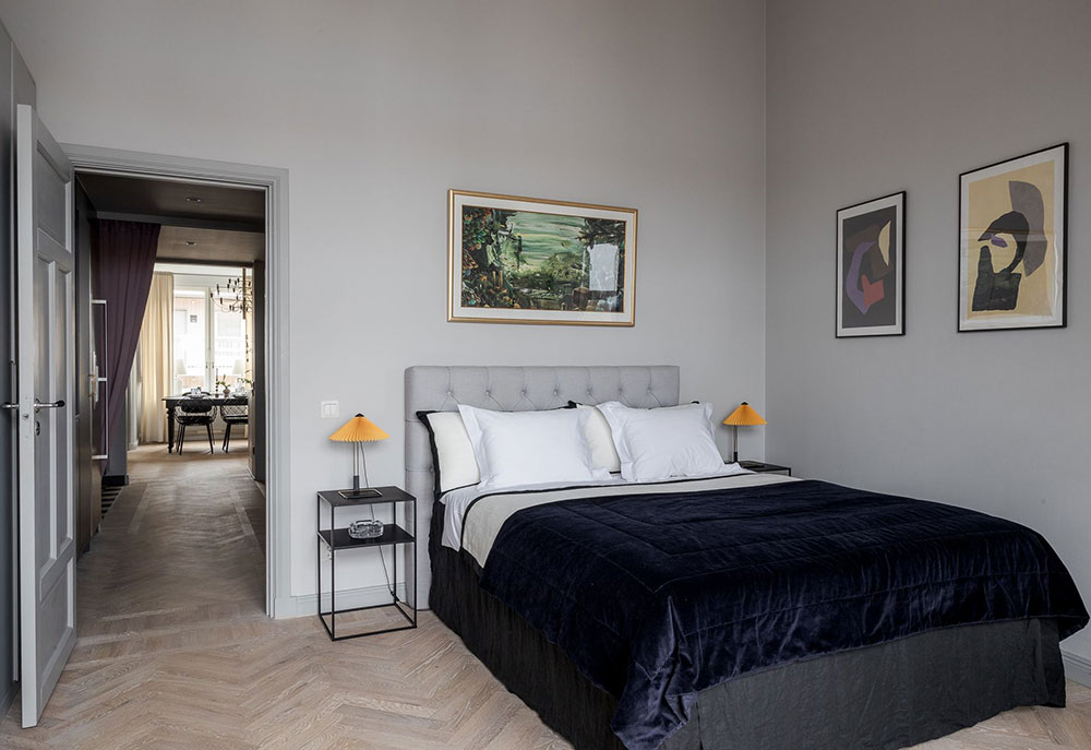 chambre décoration grise