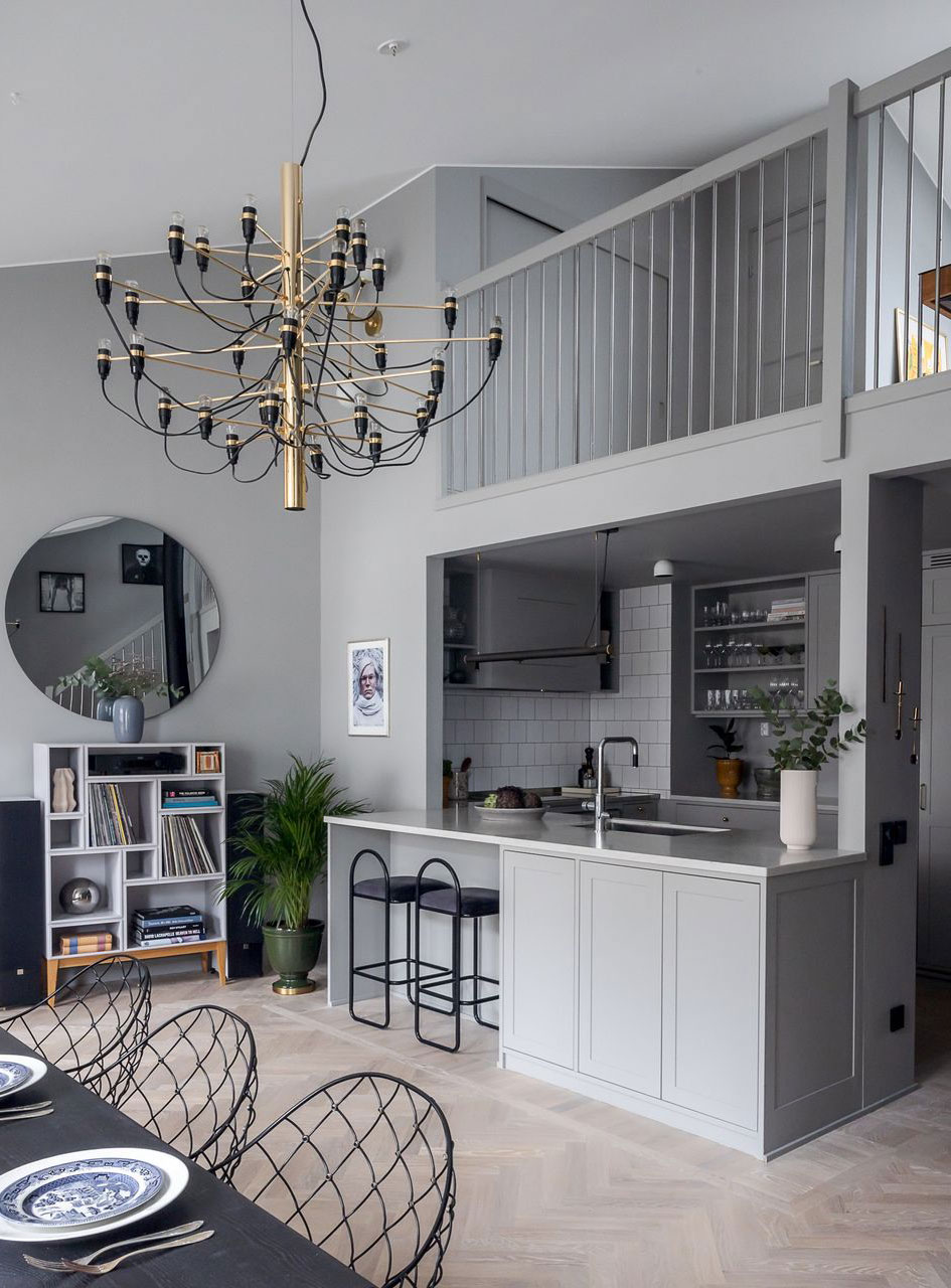 cuisine ouverte appartement en duplex