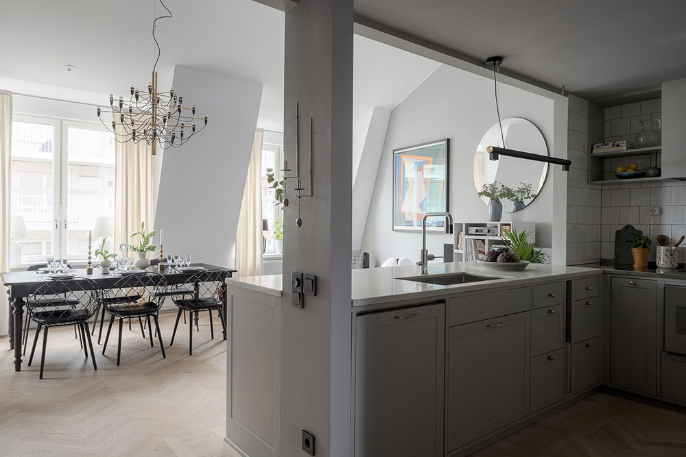 cuisine ouverte appartement en duplex