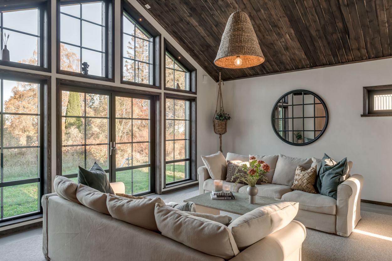 salon maison en bois
