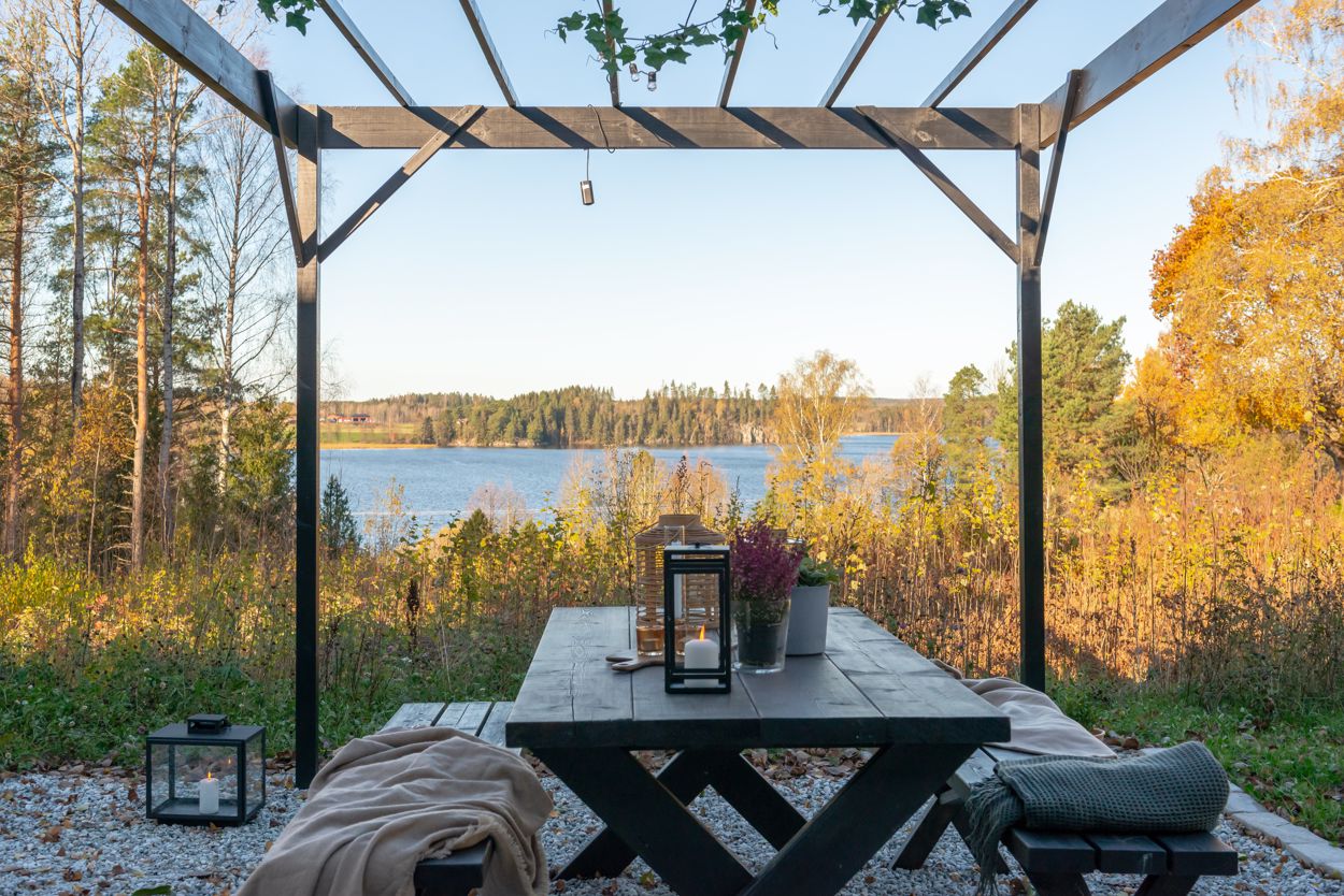 terrasse avec pergola bois