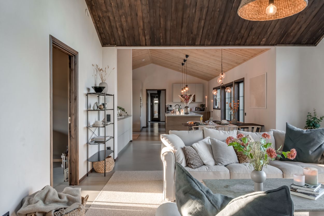 salon maison en bois