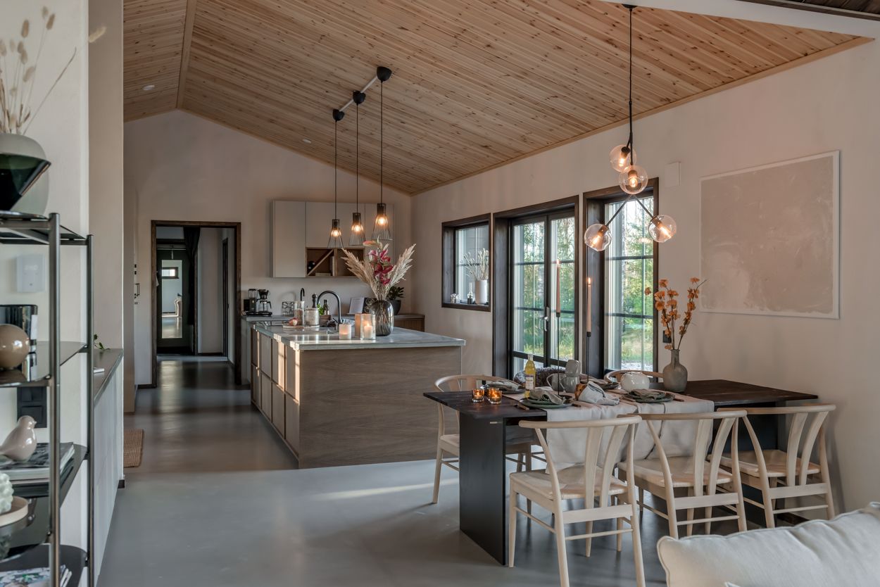 cuisine décoration contemporaine maison en bois