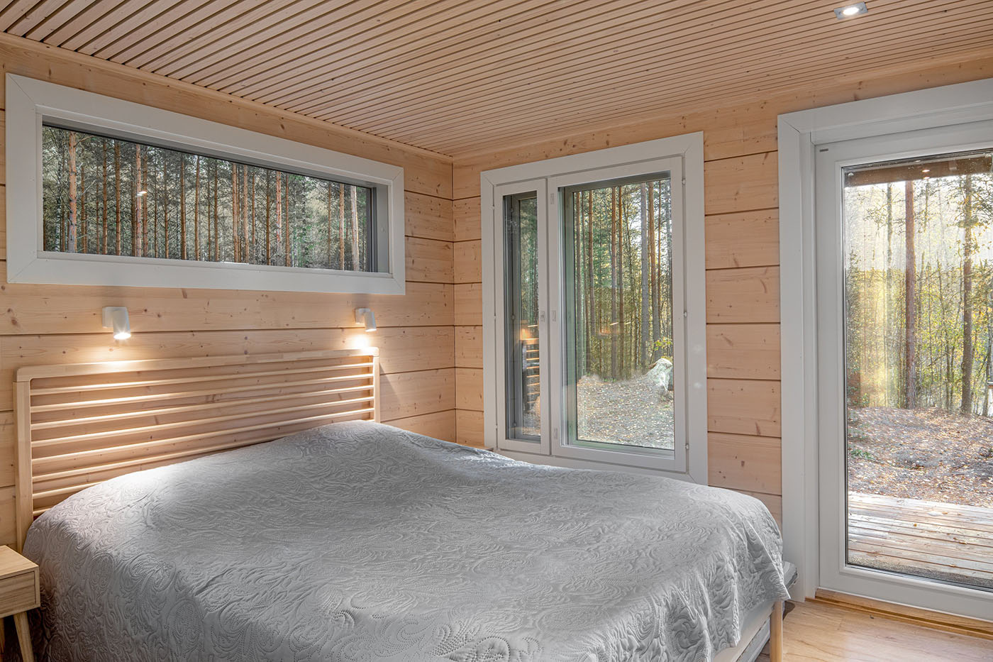 chambre maison en bois finlandaise