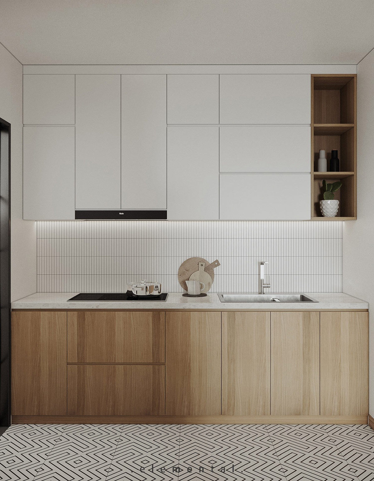 cuisine design bois et blanc cuisine design bois et blanc