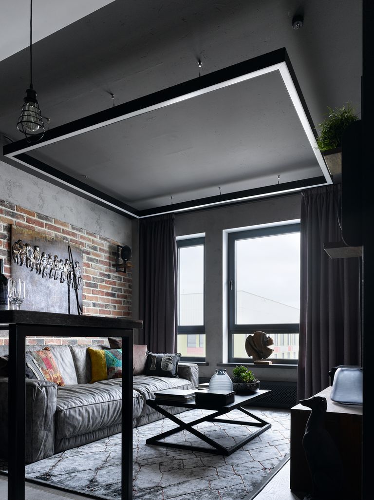 salon décoration style loft